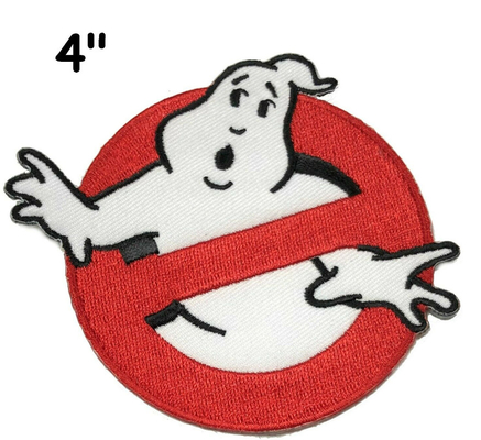 Ghostbusters No Ghosts Özel İşlemeli Yama Demiri / Rozet Üzerine Dikmek Film Logosu Aplike
