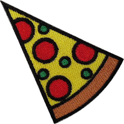 Pizza Kotları Nakışlı Rozet Nakış Aplike Ütü / Giysi / Çanta Üzerine Dikmek