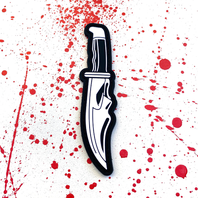 Özel Kafatası Bıçağı Kauçuk Moral PVC Yama Pantone Renkli Kanca Desteği