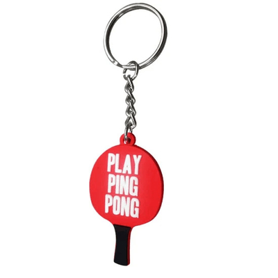 Özel Kauçuk PVC Anahtarlık Ping Pong Raket Masa Tenisi Şekli