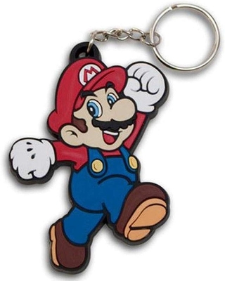 Dayanıklı Süper Mario PVC Anahtarlık Karikatür Anahtarlık PMS Renkli Özel Logo