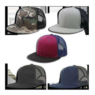 Yıkanmış pamuklu Erkek Snapback Şapka 56-58cm Özel İşlemeli Camo Şapkalar