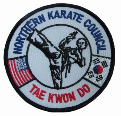 TAE KWON DO Merrow Bordür işlemeli logo yamaları 130 * 30mm