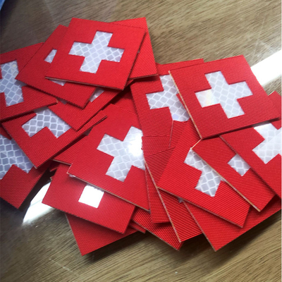 İsviçre Bayrağı IR Kızılötesi Yama Cordra Kumaş Yapıştırıcı PMS