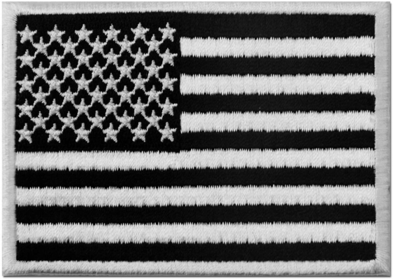 Taktik Amerikan Bayrağı İşlemeli Yama ABD Amerika Birleşik Devletleri Askeri Ütü Üzerinde Dikmek Amblem - Beyaz ve Siyah
