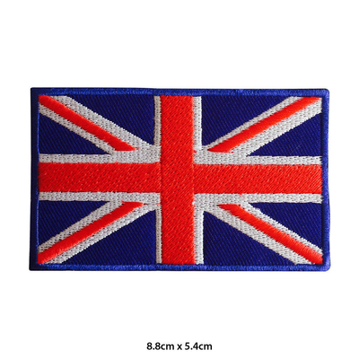 Birleşik Krallık Union Jack Ulusal Bayrağı Nakışlı Yama Demir Üzerinde Dikmek Rozeti