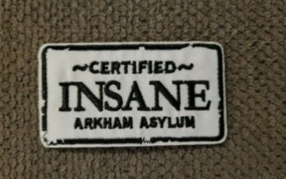 DC Batman Arkham Asylum Sertifikalı Insane Iron On Patch Nakış ABD Satıcısı