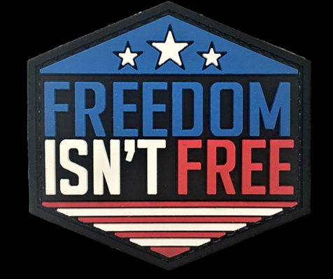 Çevre Dostu Kabartmalı PVC Yama 2D 3D Logo Özgürlük Ücretsiz Değildir