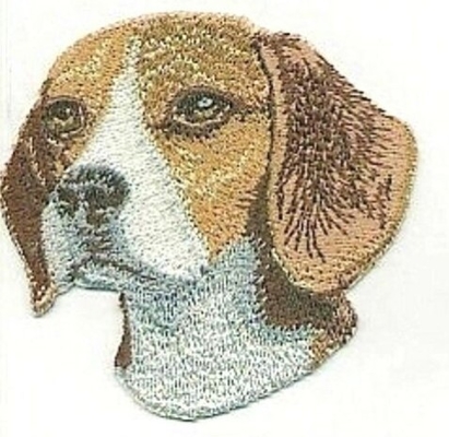 3 &quot;Beagle Köpek Nakış Yama Şönil Malzemesi 9 Renk Merrowed Kenar