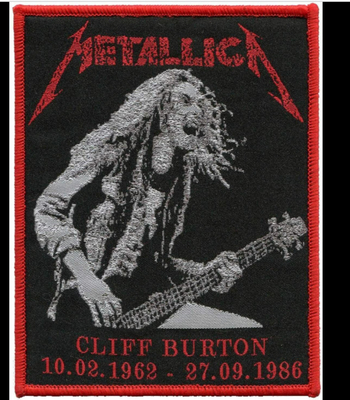 Metallica Band Cliff Burton Demir On Dokuma Yama polyester 3C Giyim için
