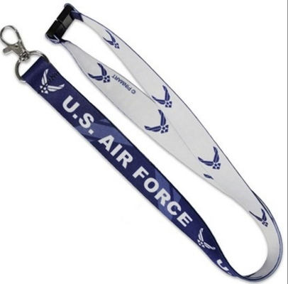 ABD Hava Kuvvetleri Logo Baskılı Boyun Askısı Kimlik Tutucu Ayrılabilir Toka Ters çevrilebilir