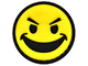Kızgın Gülümseme Gülen Mutlu Yüz Moral PVC Yama Çıkarılabilir Kanca ve Döngü Yaması