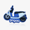 Kişiselleştirilmiş Gogoro Motosiklet Özel Kauçuk Yamalar PVC Buzdolabı Mıknatısı