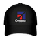 Cessna Uçak Siyah Şapka Twill Şapka nakışlı logo Beyzbol Şapkası
