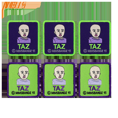 Özel Logo nakış Patches Özel ürünleriniz için Merrowed Sınır