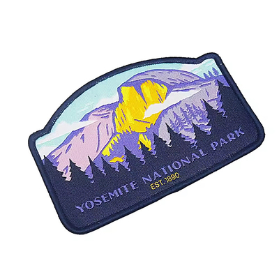 Custom Iron On Woven Label Patch Brand Logo Badge Giysi için dokuma yamaları