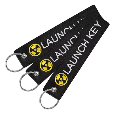 Nakış Kolye Çift yüzlü özel nakışlı anahtarlık Jacquard Dokuma Logo Dokuma Etiket Anahtar Yüzüğü