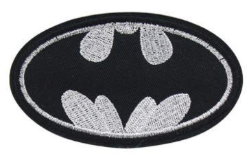 Nakış Demir On Aplike Yama 4&quot; BATMAN LOGO Isı Kesim Bordür