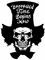 Özel İşlemeli Yama Polyester Kabartmalı Kafatasları Logosu Destekli Ütü