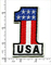 İşlemeli Demir On Yamalar BİR Numara ABD Bayrağı Logosu