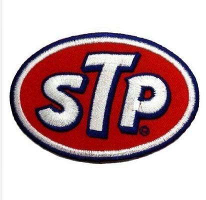 STP Sponsoru Motor Sporları Yarışı 2.5&quot; x 3.6&quot; Logo Nakış Yama Üzerine Ütülenmiş Dikmek