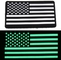 Taktik Kauçuk PVC Yama Kanca Ve Döngü Moral Yamaları ABD Bayrağı ABD Karanlıkta Glow