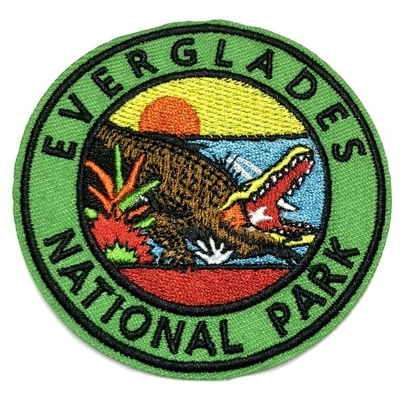 Everglades Ulusal Parkı Demir On İşlemeli Aplikler Dimi Kumaşlar Yıkanabilir
