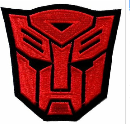 Merrow Kenar İşlemeli Logo Yama Transformers Kırmızı Autobot Film Film Logosu