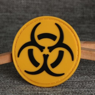 3D Kauçuk PVC Yamalar Biyolojik Tehlike Nükleer Radyasyon Uyarı Taktikleri