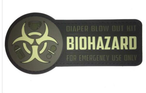 Biohazard Özel PVC Moral Yamaları Çevre Dostu Kabartmalı / Kabartmalı 2D 3D Logo