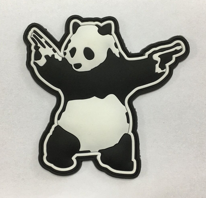 Guns Shooting Panda 3D Özel PVC Moral Yamaları Hafif Yıkanabilir