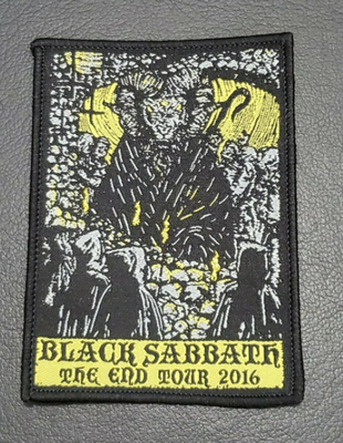 Özel Dokuma Yamalar Üzerinde Demir Siyah Sabbath Son Tur 2016 Yama Ceket T Shirt İçin