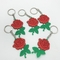 Özel Gül Çiçek Şekli PVC Anahtarlık Promosyon Hediyesi 3D Kauçuk Anahtarlık