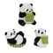 Sevimli Karikatür Panda 7C Ceket Giyim İçin Nakış Yama Üzerinde Demir