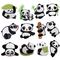 Sevimli Karikatür Panda 7C Ceket Giyim İçin Nakış Yama Üzerinde Demir