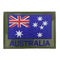 Avustralya Bayrağı Desen Lazer Merrow Sınır Nakış Yaması velcro desteği