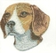 3&quot; Beagle Köpek Portre Demir On Nakış Yama Merrowed Kenarlık Özel Pantone Rengi